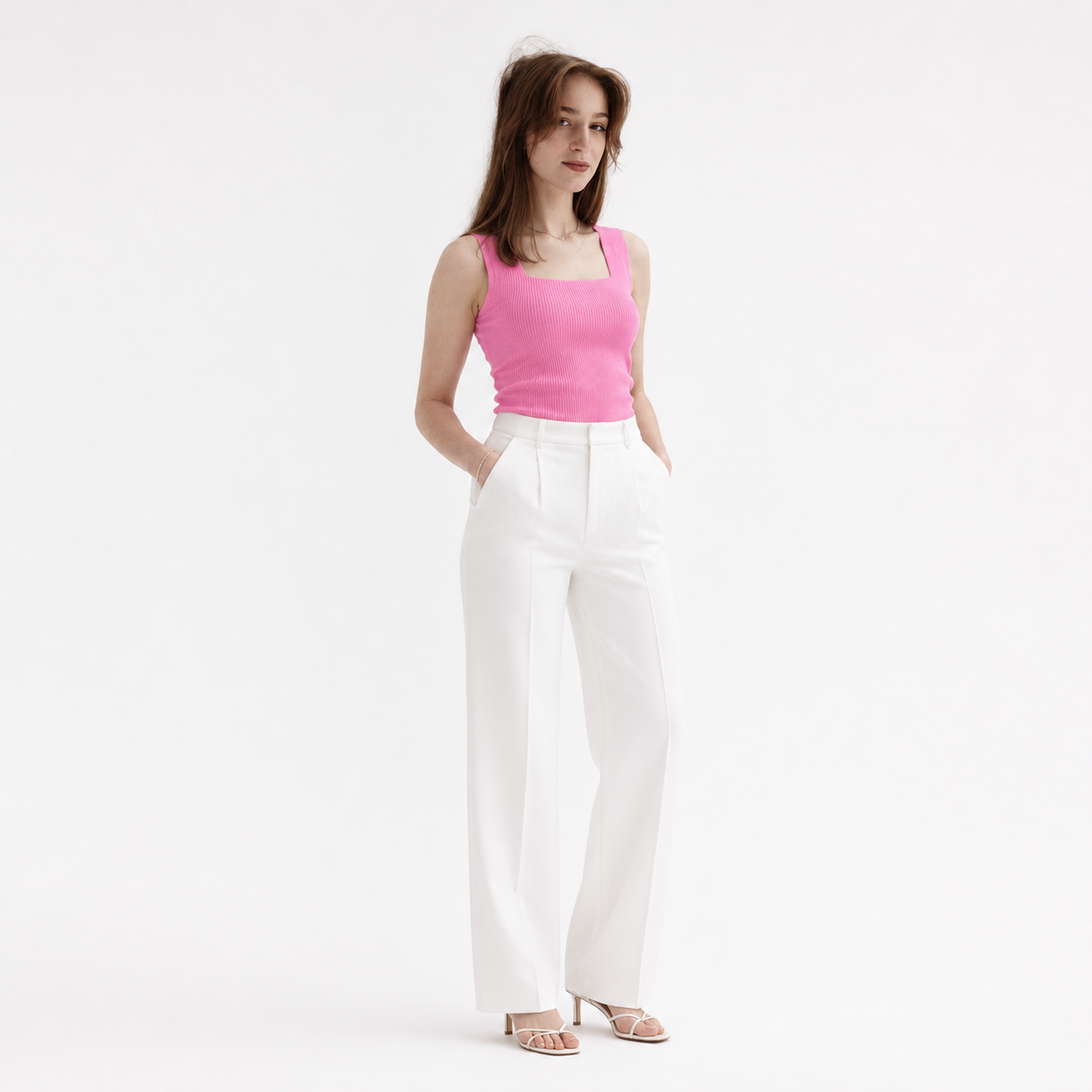 Ribbed Square-Neck Top 11971