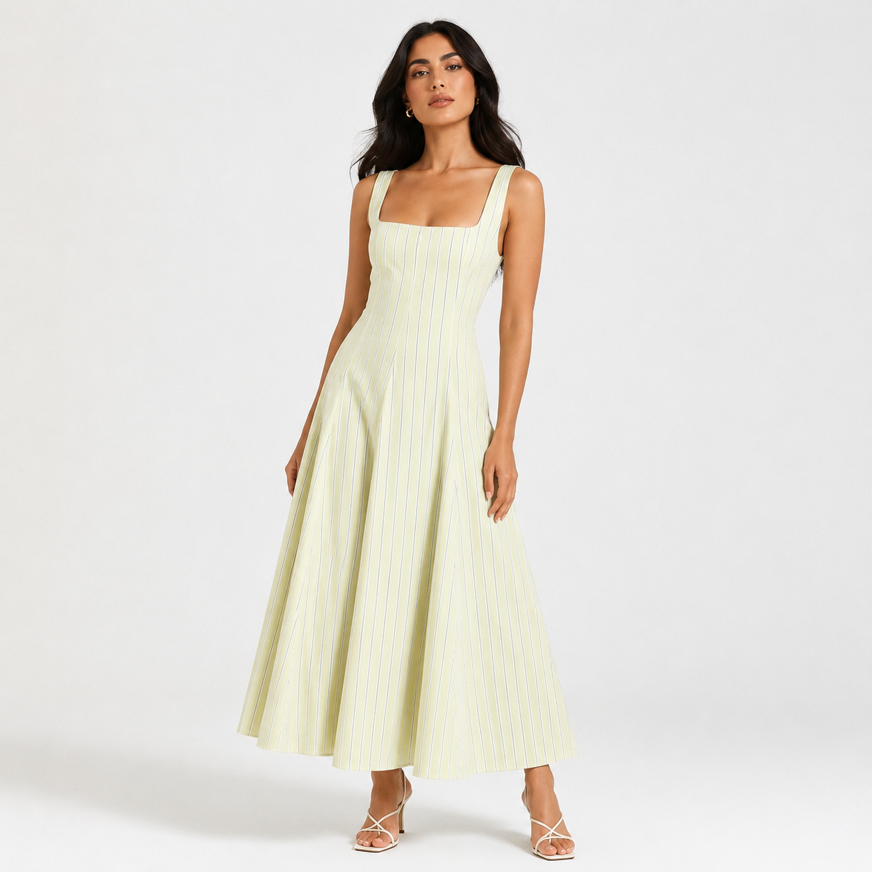 Striped A-Line Dress 11526