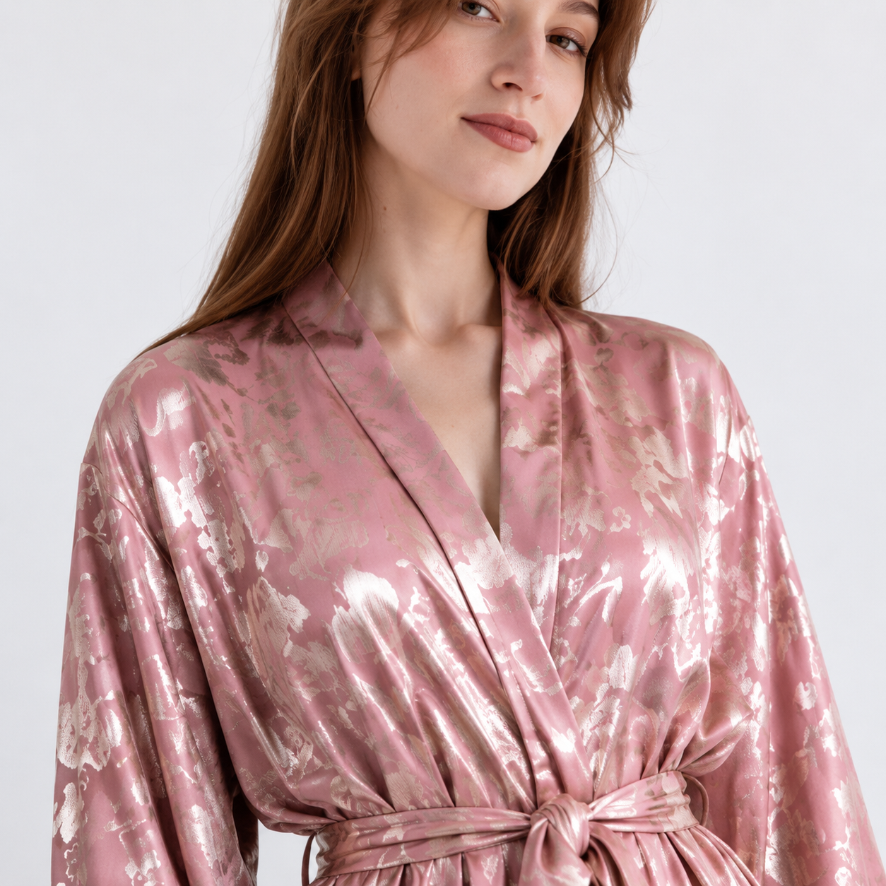 Long Satin Robe 9928