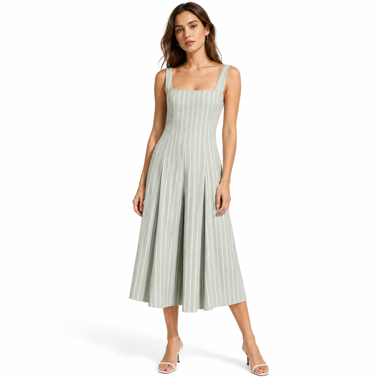 Striped A-Line Dress 11526