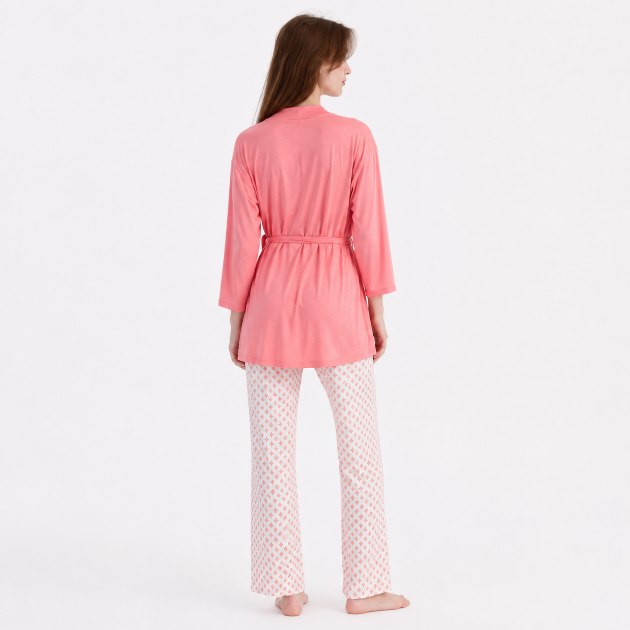 Pajama Set with Robe 10046