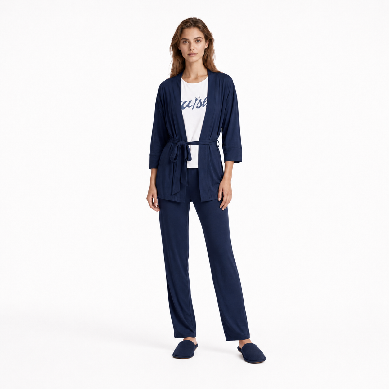 Tie-Front Pajama Set 9603