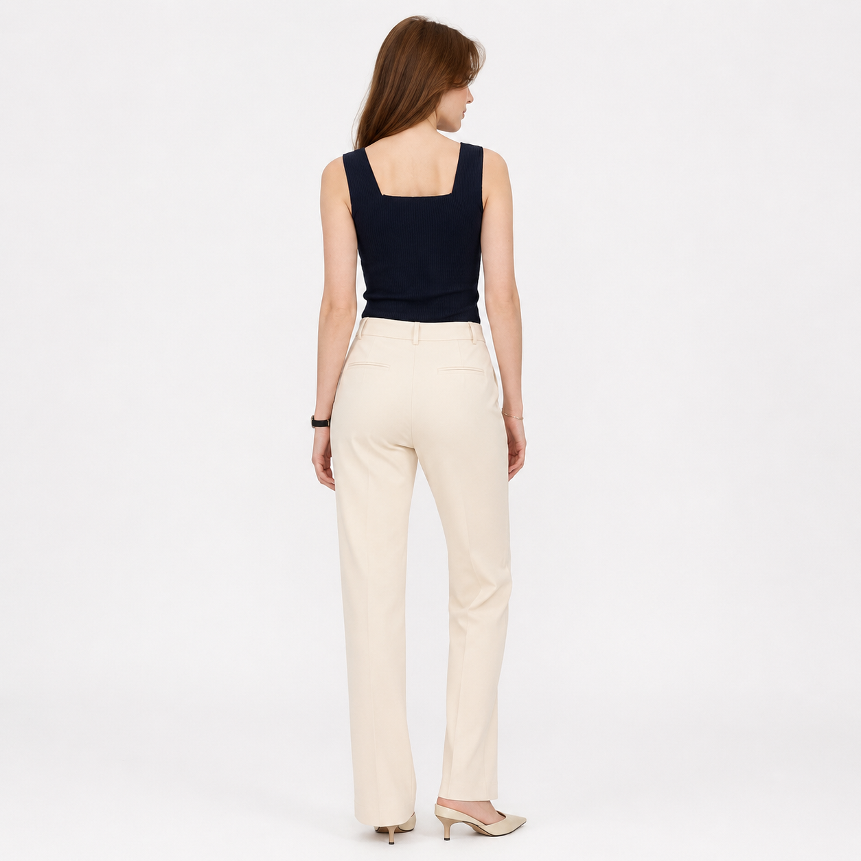 Ribbed Square-Neck Top 11971