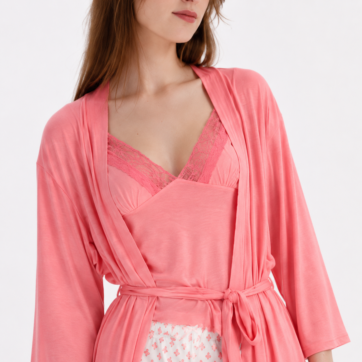 Pajama Set with Robe 10046