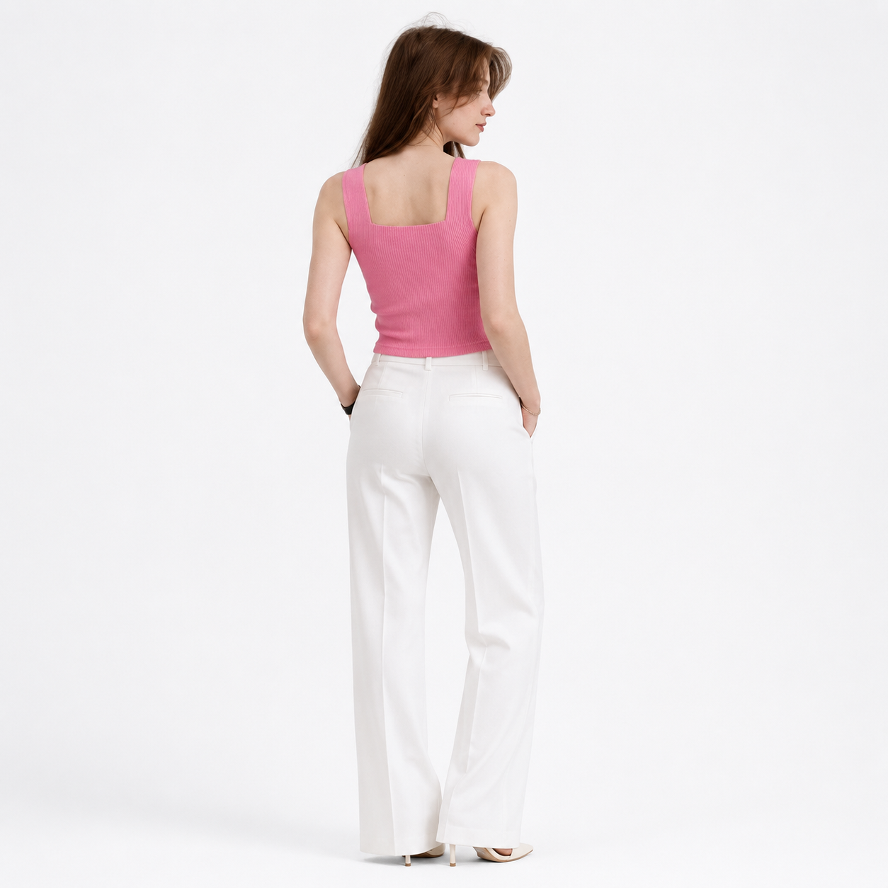 Ribbed Square-Neck Top 11971