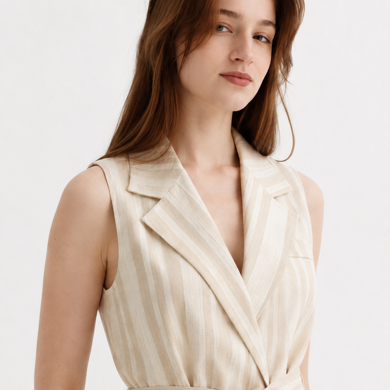 Striped Sleeveless Set 11365