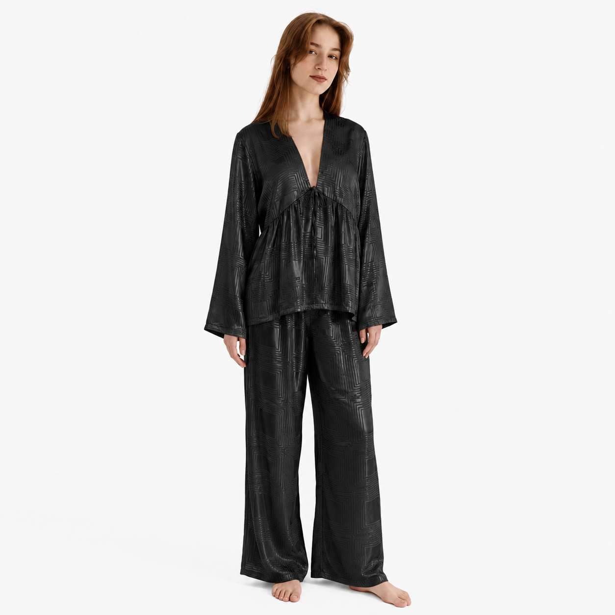 Relaxed Tie-Front Set 11543