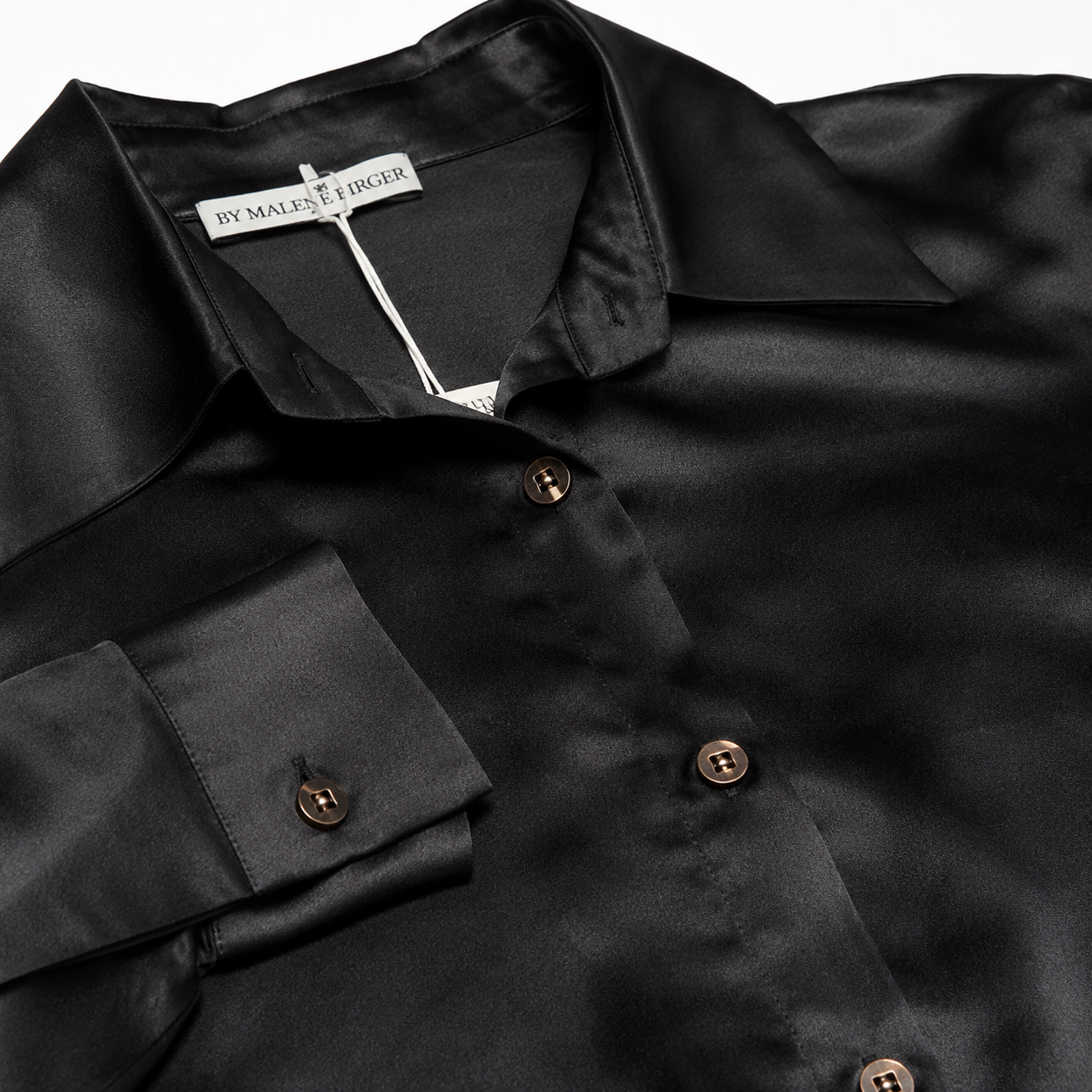 Satin Shirt Black 11346