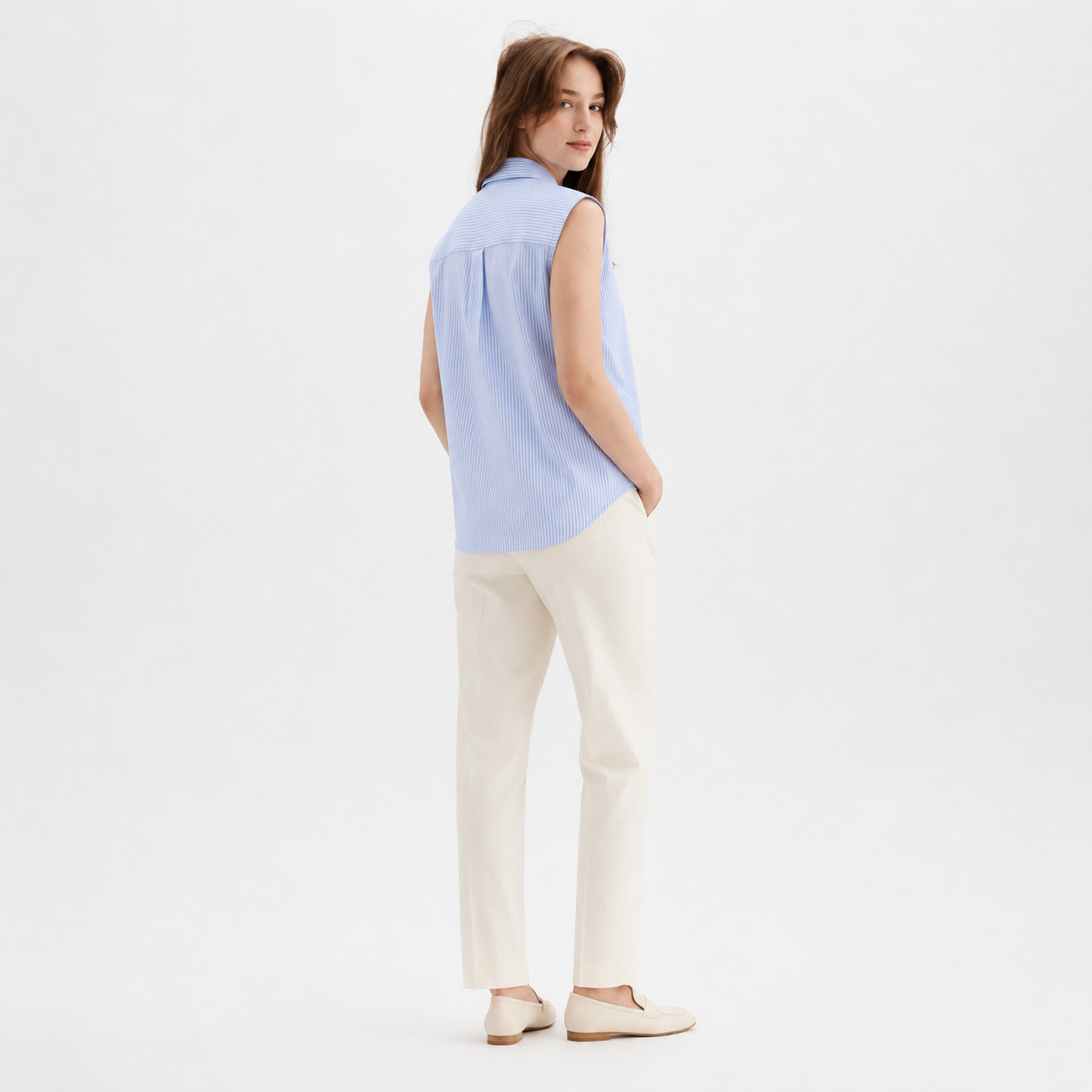 Striped Sleeveless Shirt 11495