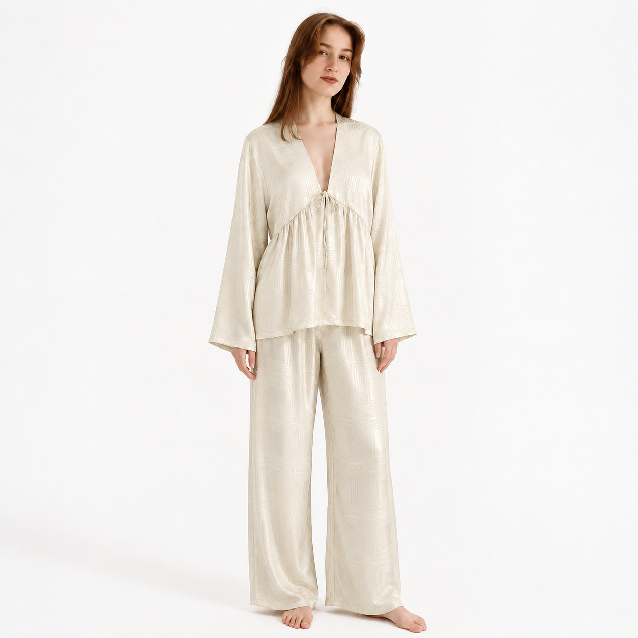 Relaxed Tie-Front Set 11543