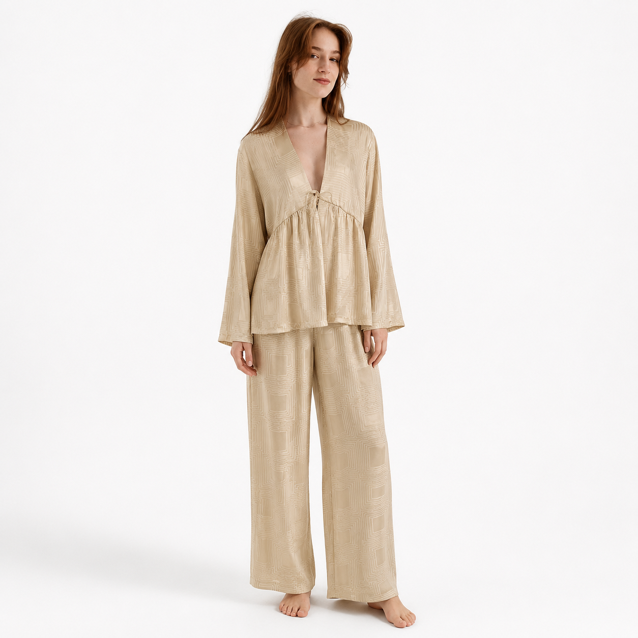 Relaxed Tie-Front Set 11543