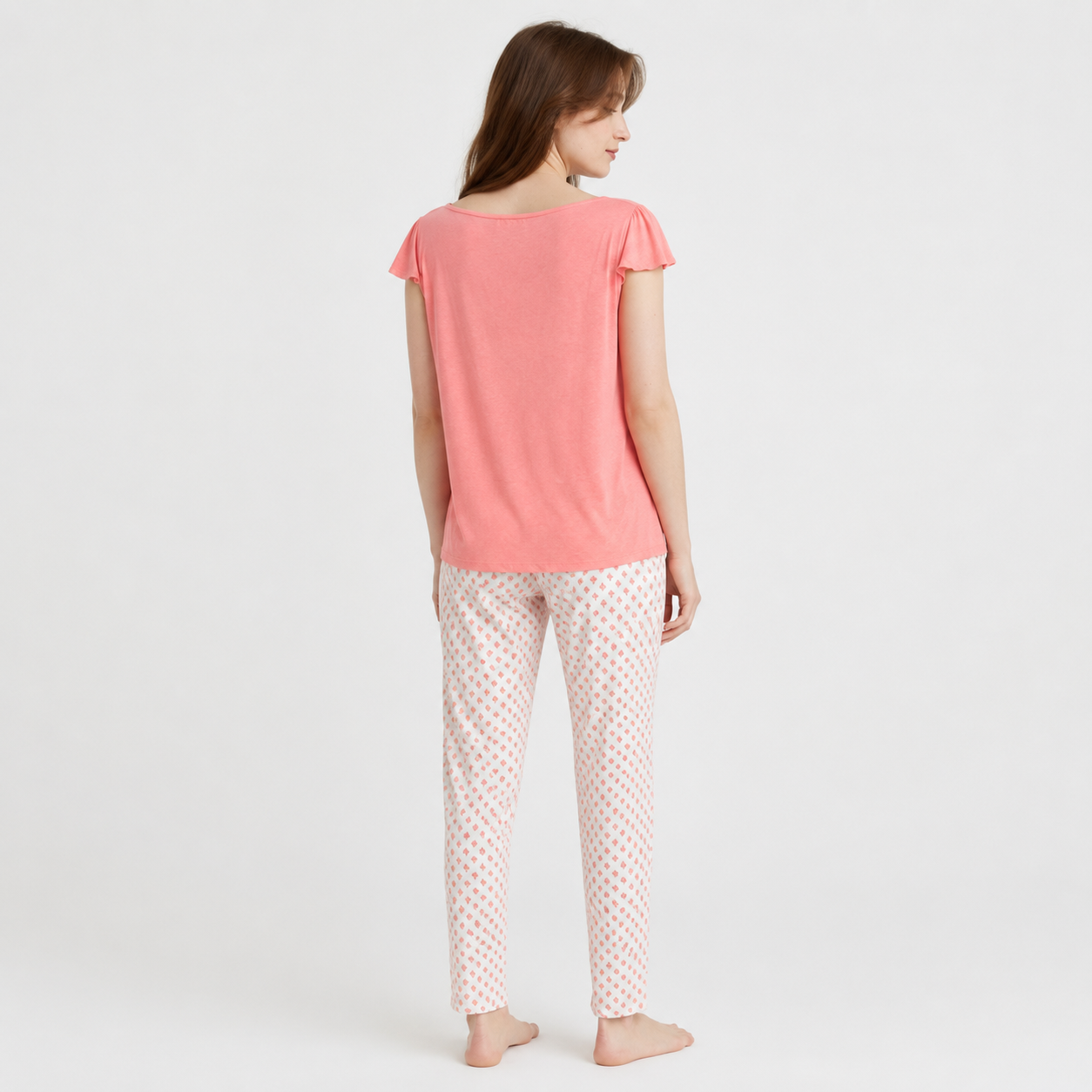 Cotton flutter sleeve Pajama 10064