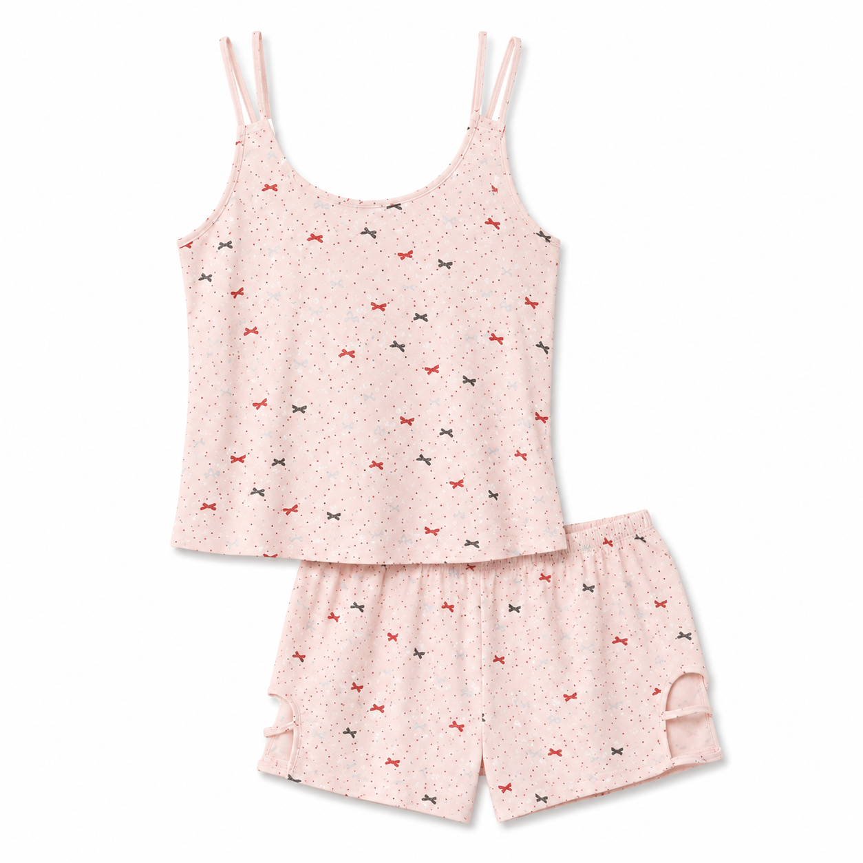 Cotton Bow Print Pajama 9639