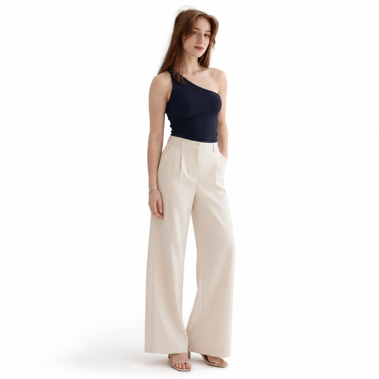 One-Shoulder Ribbed Top 11507