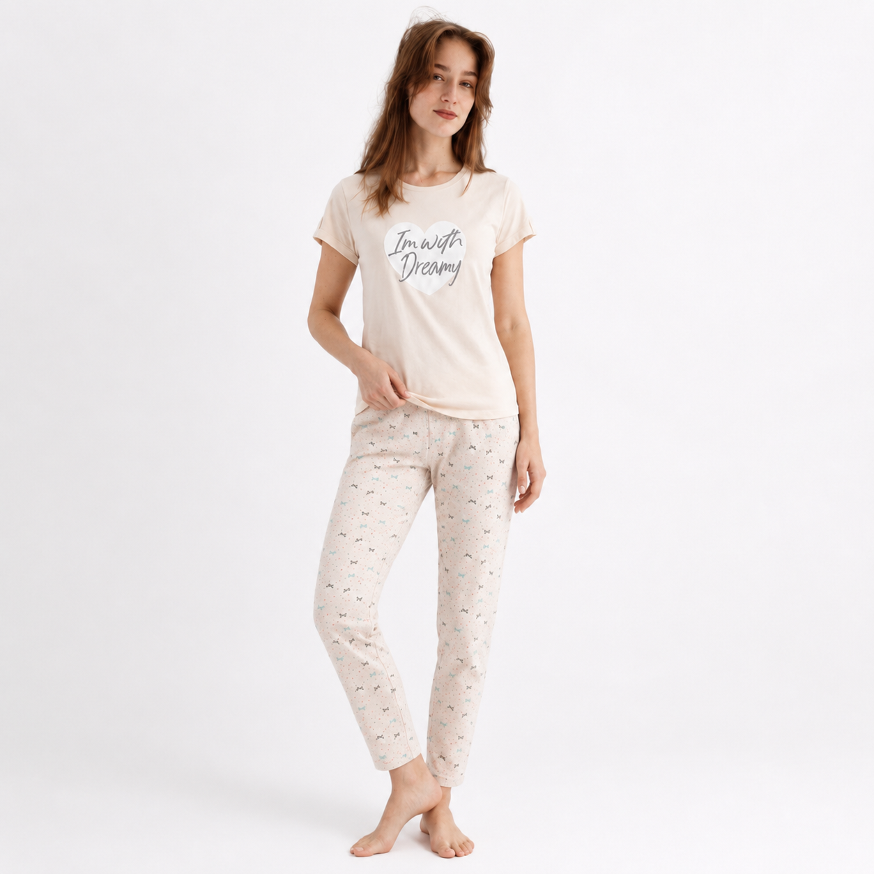 Heart Print Pajama 9686