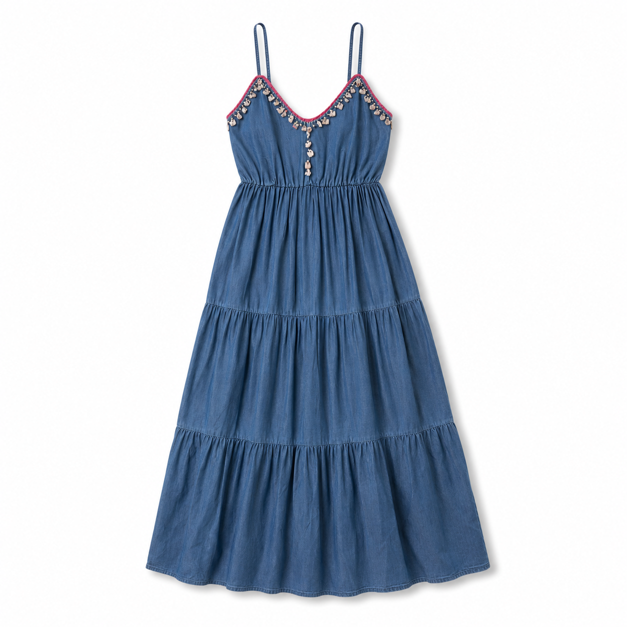Embellished Denim Dress 11038