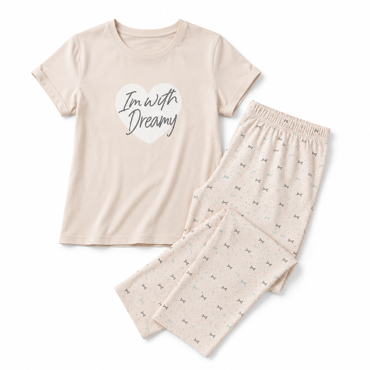Heart Print Pajama 9686