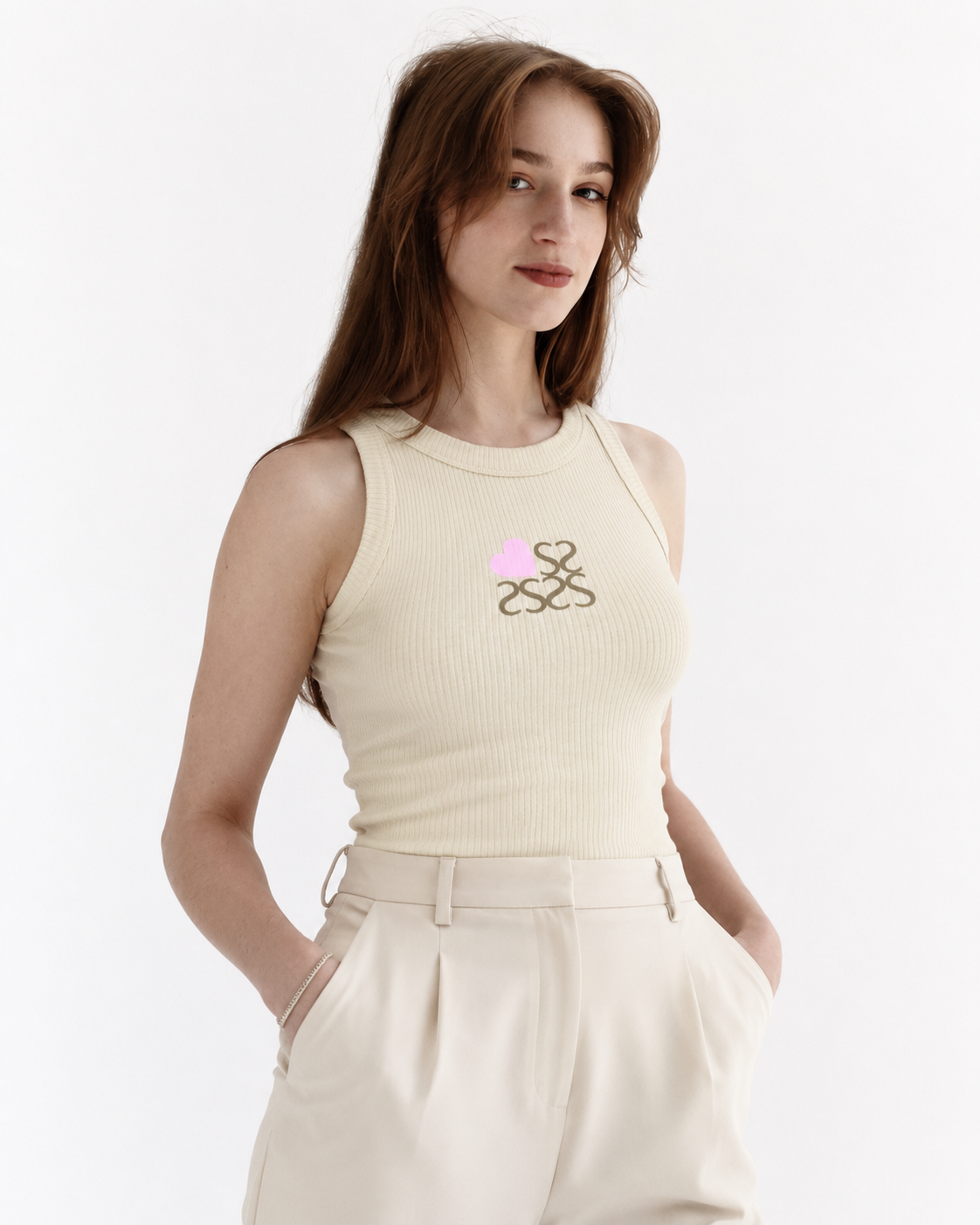 Sleeveless Heart top 11021