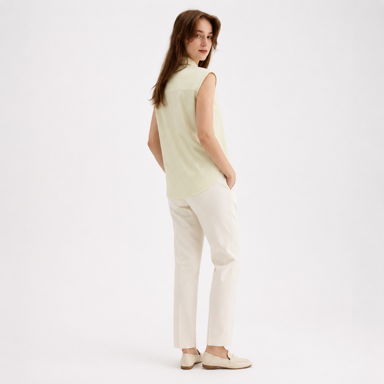 Striped Sleeveless Shirt 11495