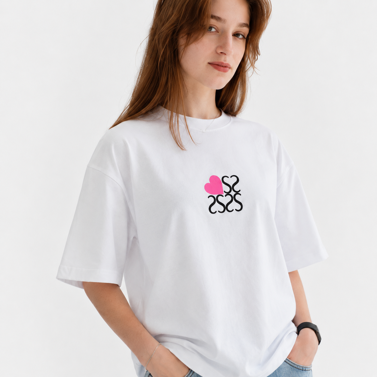 Heart Print T-Shirt 11902