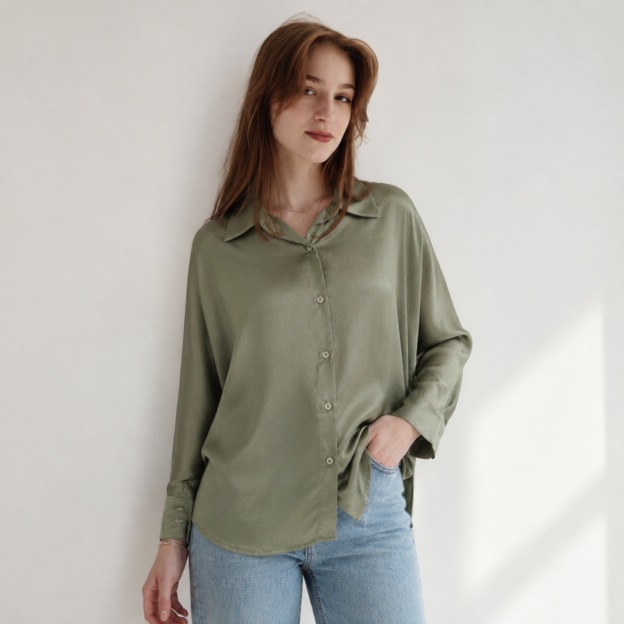 Batwing Sleeve Shirt 11423