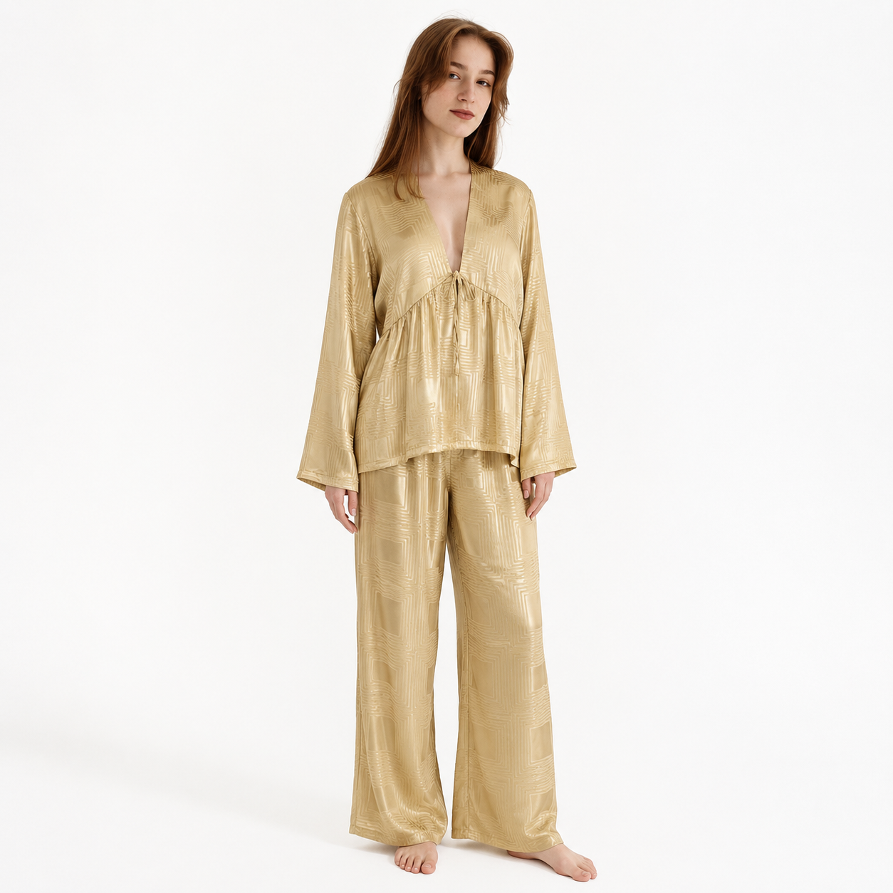 Relaxed Tie-Front Set 11543