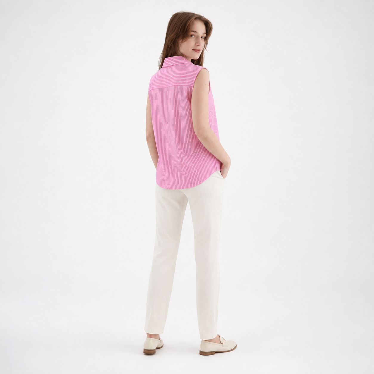 Striped Sleeveless Shirt 11495