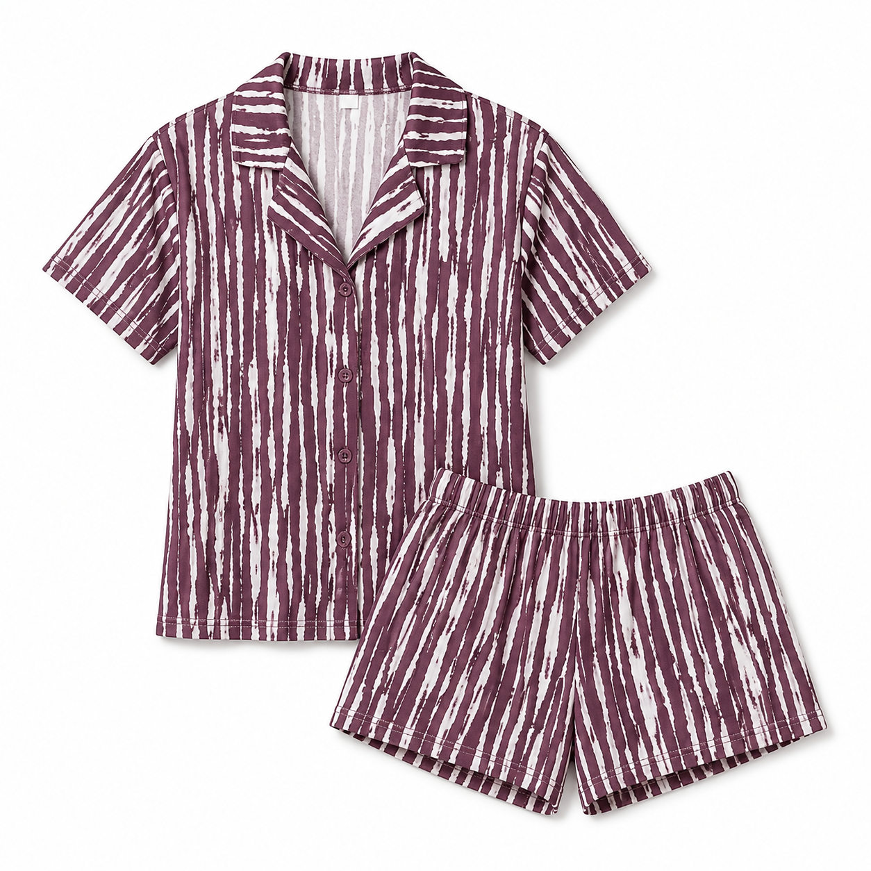 Striped Short-Sleeve Pajama 9887