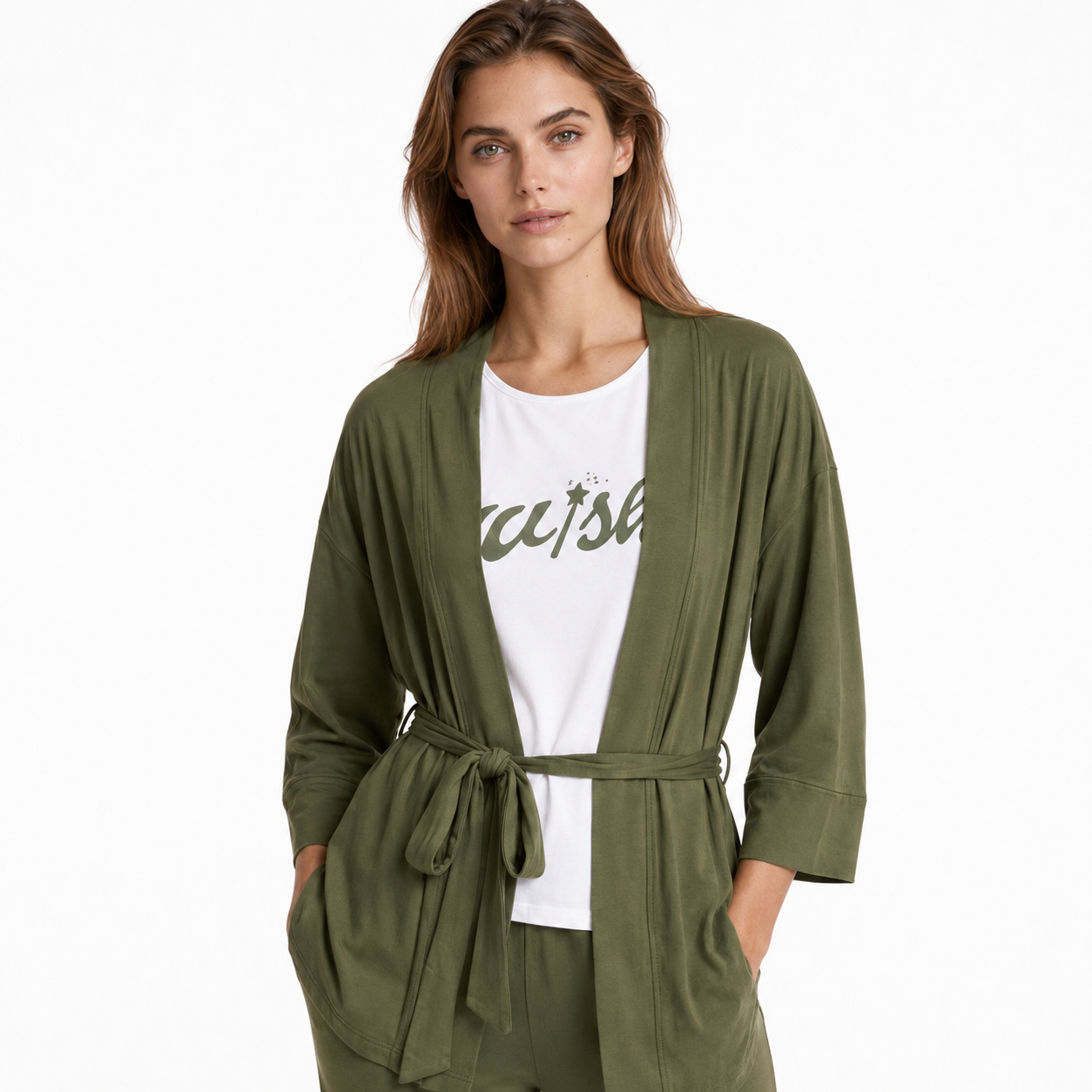 Tie-Front Pajama Set 9603