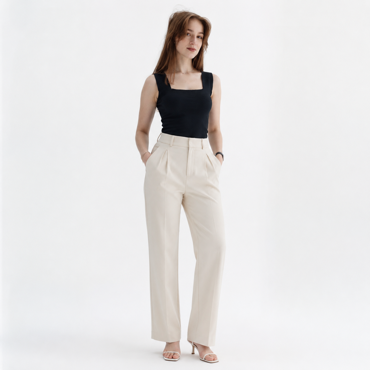 Ribbed Square-Neck Top 11971