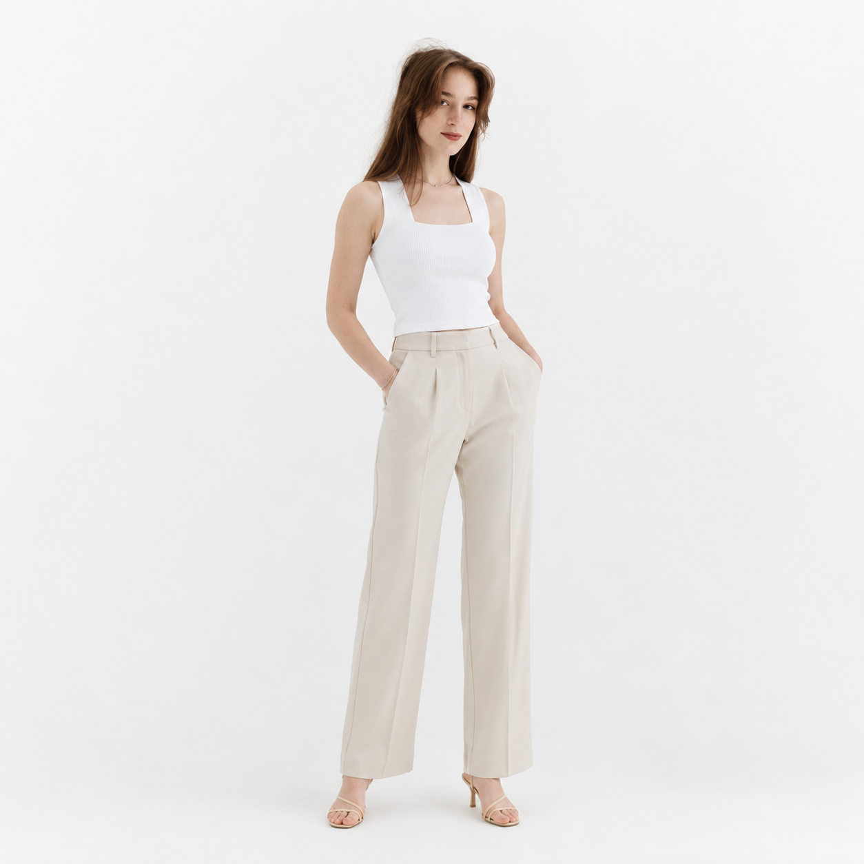 Ribbed Square-Neck Top 11971