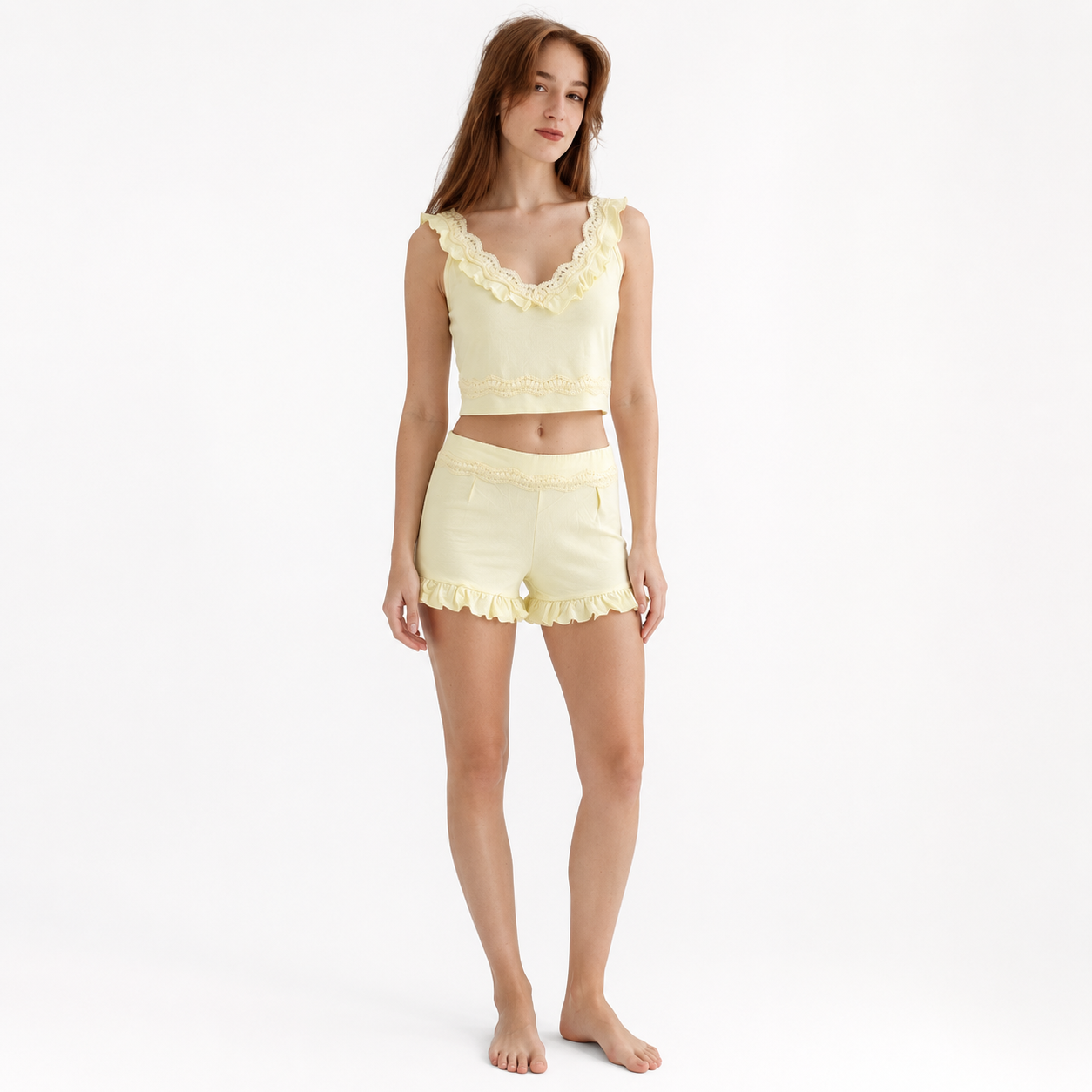 Ruffle Shorts Pajama 9604