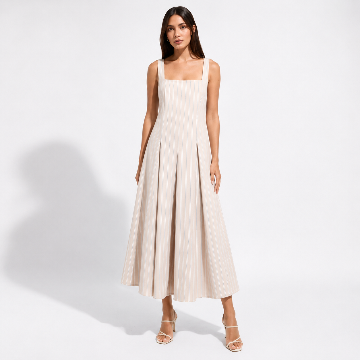 Striped A-Line Dress 11526