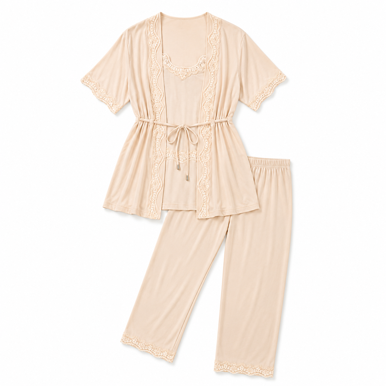 3-Piece Cotton Pajama Set 9809