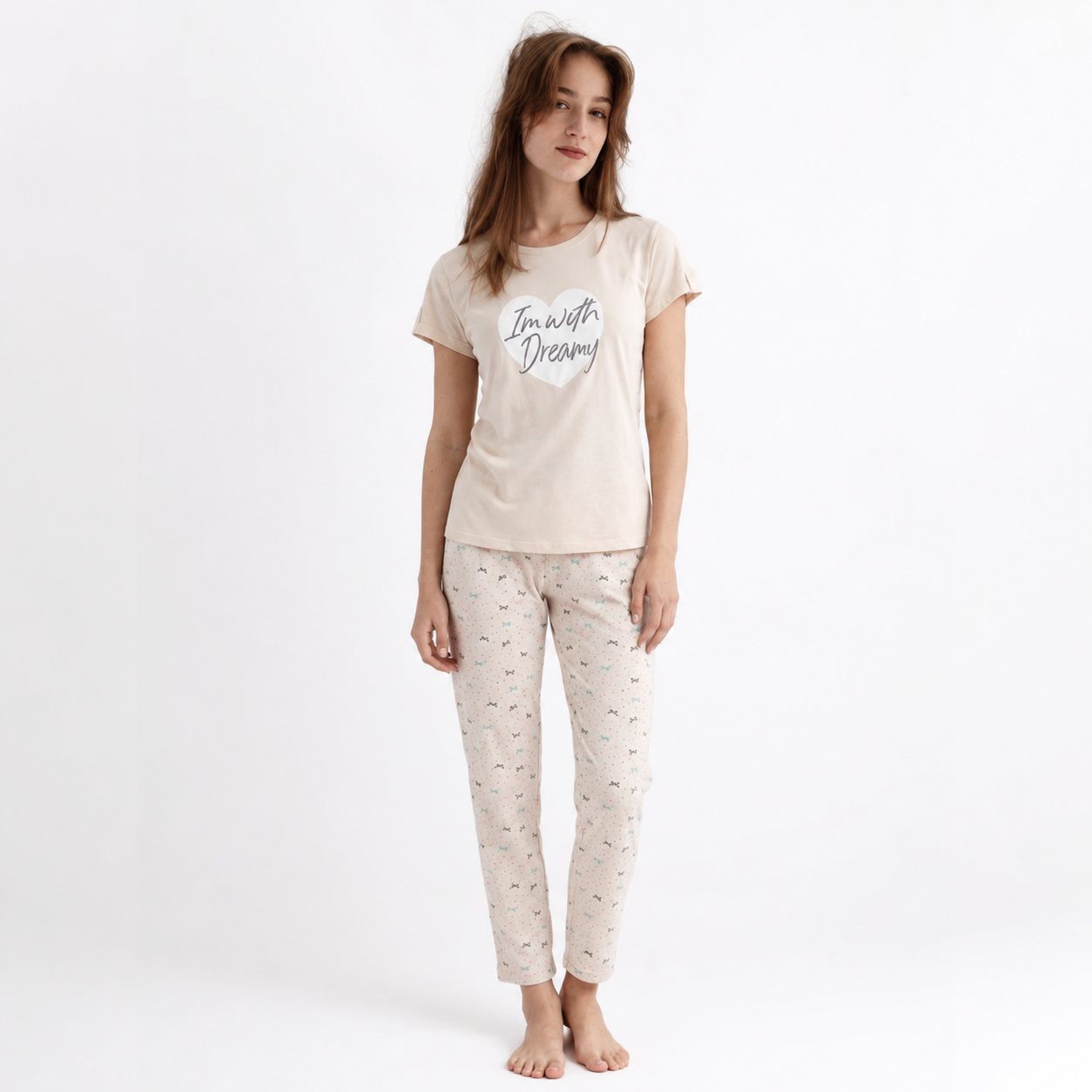 Heart Print Pajama 9686